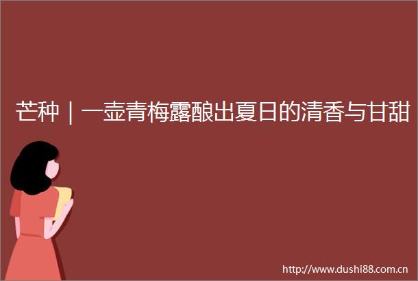 芒种｜一壶青梅露酿出夏日的清香与甘甜