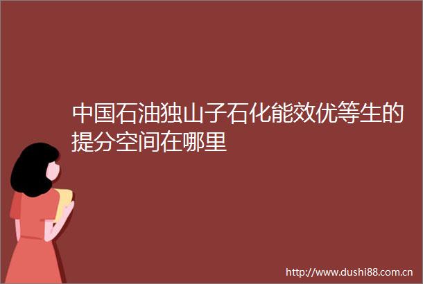 石油独山子石化能效优等生的提分空间在哪里