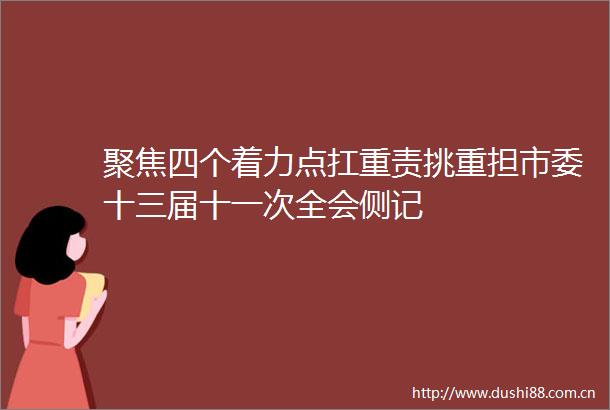 聚焦四个着力点扛重责挑重担市委十三届十一次全会侧记