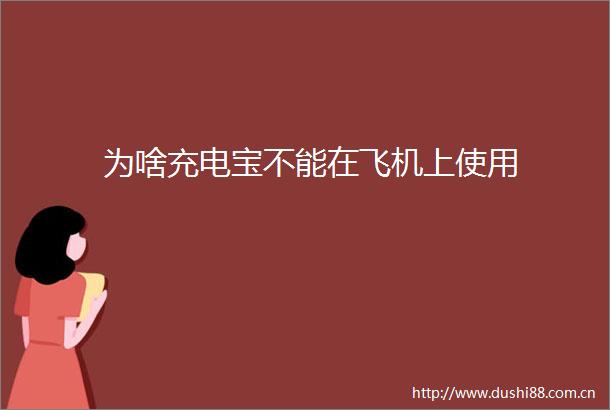 为啥充电宝不能在飞机上使用