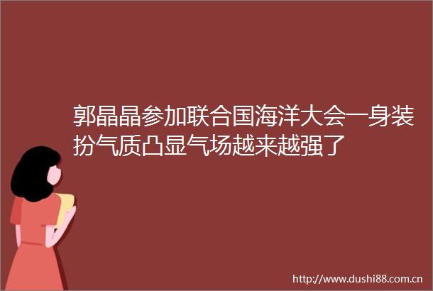 郭晶晶参加联合国海洋大会一身装扮气质凸显气场越来越强了