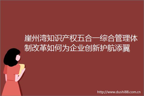 崖州湾知识产权五合一综合管理体制改革如何为企业创新护航添翼