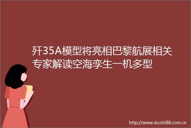 歼35A模型将亮相巴黎航展相关专家解读空海孪生一机多型