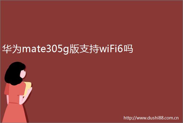 华为mate305g版支持wiFi6吗