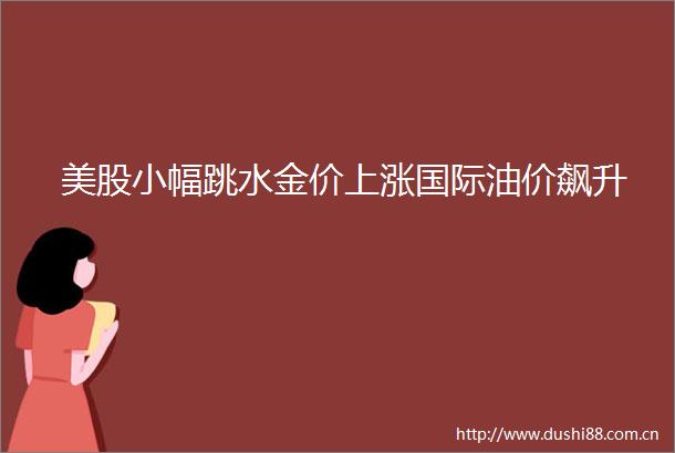 美股小幅跳水金价上涨国际油价飙升