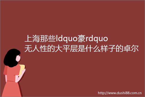 上海那些ldquo豪rdquo无人性的大平层是什么样子的卓尔不凡稀世名宅