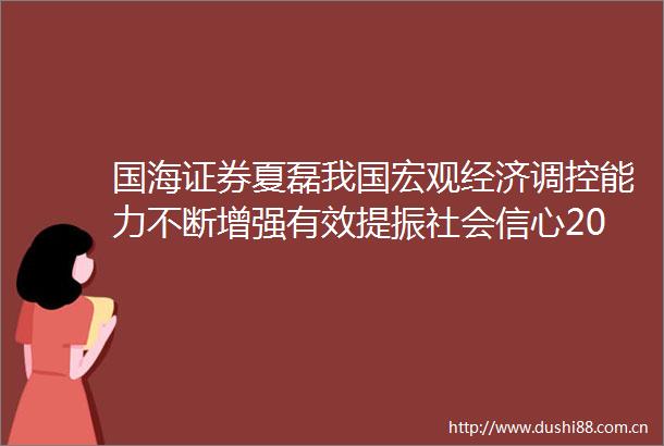 国海证券夏磊我国宏观经济调控能力不断增强有效提振社会信心202502282034