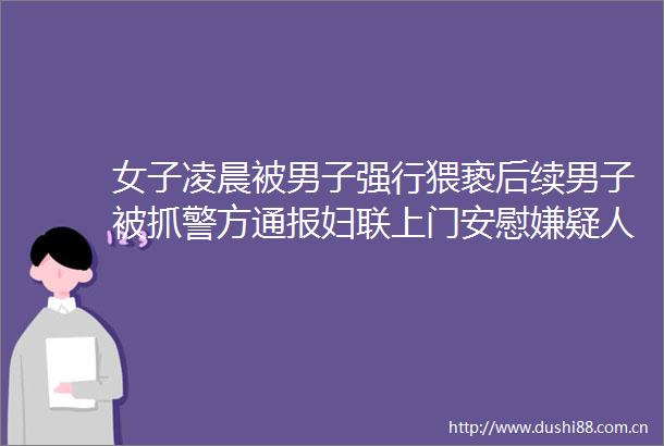女子凌晨被男子强行猥亵后续男子被抓警方通报妇联上门安慰嫌疑人已被刑拘