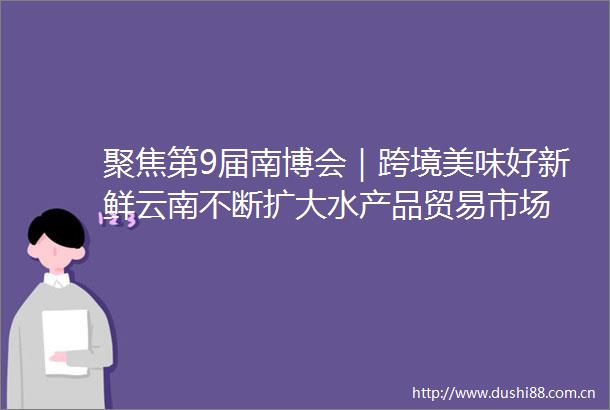 聚焦第9届南博会｜跨境美味好新鲜云南不断扩大水产品贸易市场
