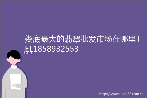 娄底最大的翡翠批发市场在哪里TEL1858932553