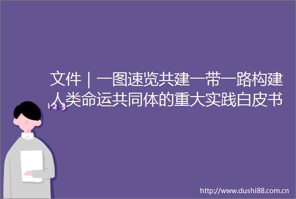 文件｜一图速览共建一带一路构建人类命运共同体的重大实践白皮书发布