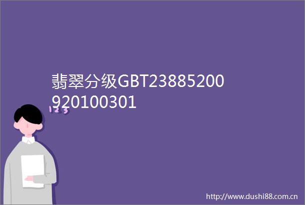 翡翠分级GBT23885200920100301
