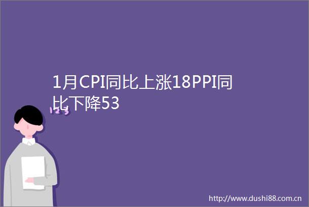 1月CPI同比上涨18PPI同比下降53