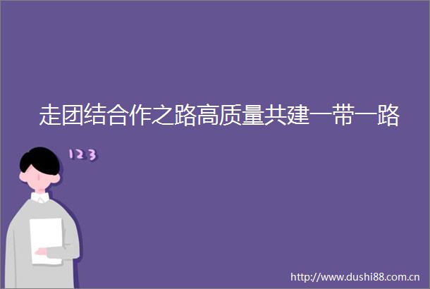 走团结合作之路高质量共建一带一路