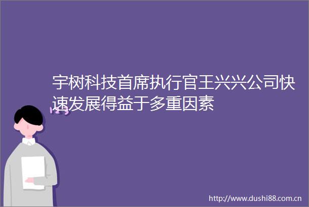宇树科技首席执行官王兴兴公司快速发展得益于多重因素