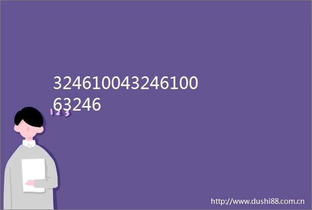 32461004324610063246