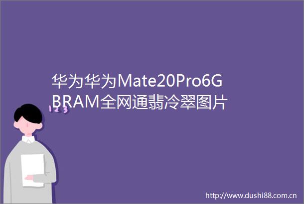 华为华为Mate20Pro6GBRAM全网通翡冷翠图片