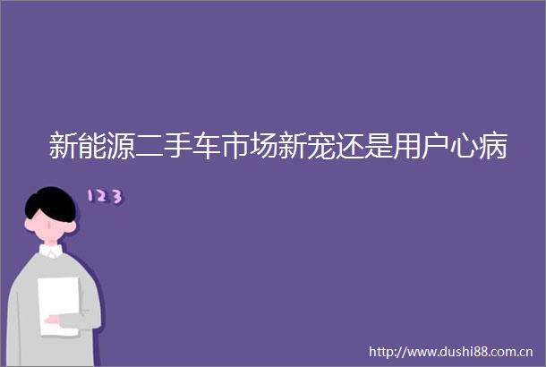 新能源二手车市场新宠还是用户心病