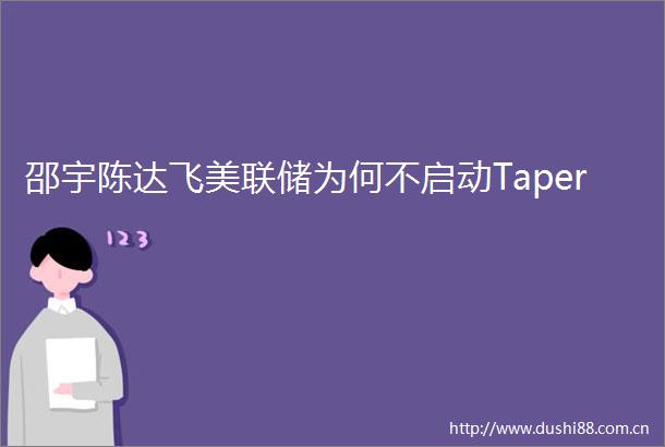 邵宇陈达飞美联储为何不启动Taper