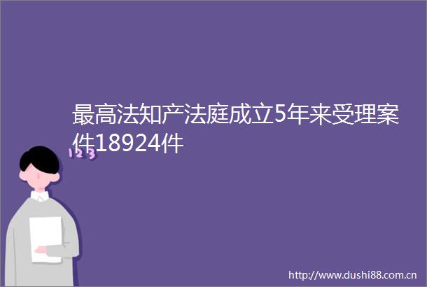 最高法知产成立5年来受理案件18924件