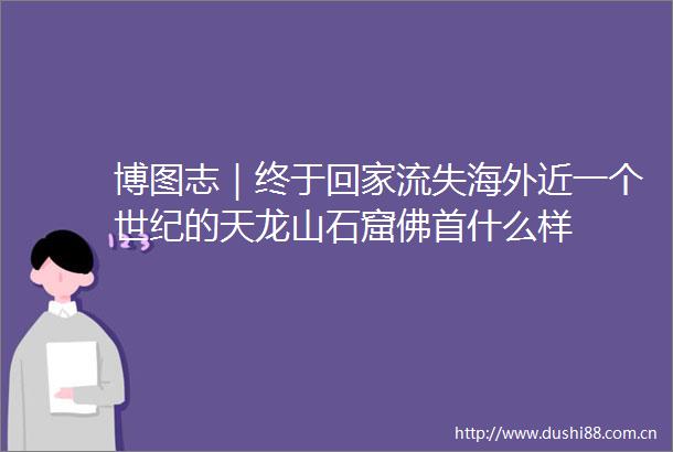 博图志｜终于回家流失海外近一个世纪的天龙山石窟佛首什么样
