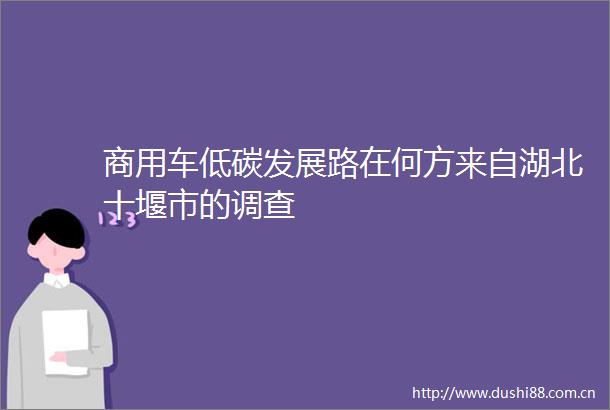 商用车低碳发展路在何方来自湖北十堰市的调查