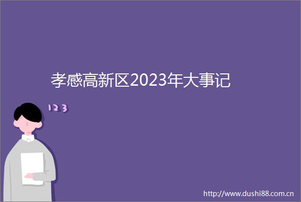 孝感高新区2023年大事记
