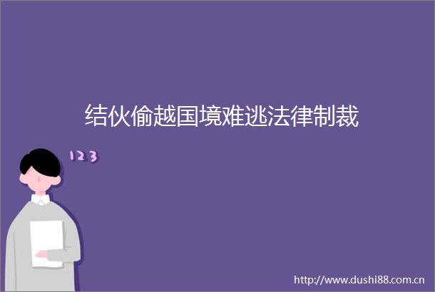 结伙偷越国境难逃制裁
