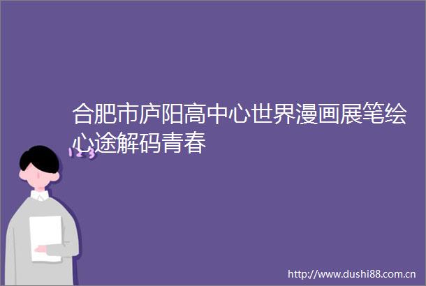 合肥市庐阳高中心世界漫画展笔绘心途解码青春