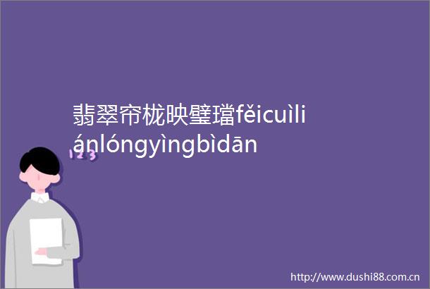 翡翠帘栊映璧璫fěicuìliánlóngyìngbìdān