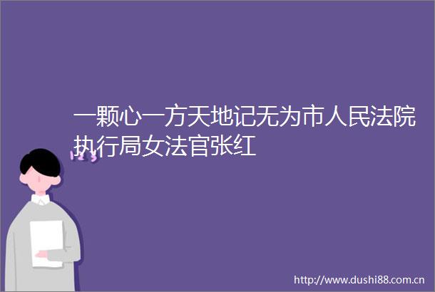 一颗心一方天地记无为市执行局女张红