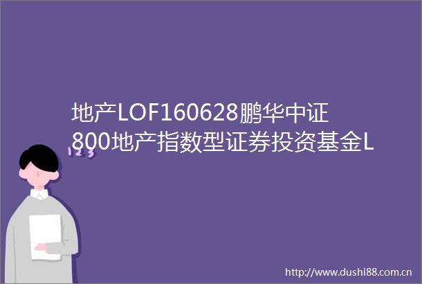 地产LOF160628鹏华中证800地产指数型证券投资基金LOF2023年年度报告