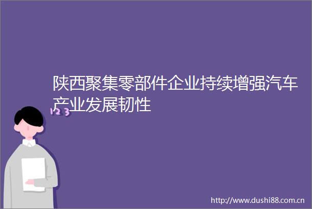 陕西聚集零部件企业持续增强汽车产业发展韧性