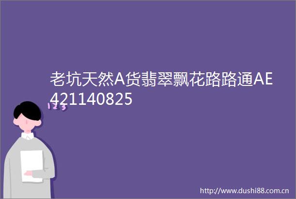 老坑天然A货翡翠飘花路路通AE421140825