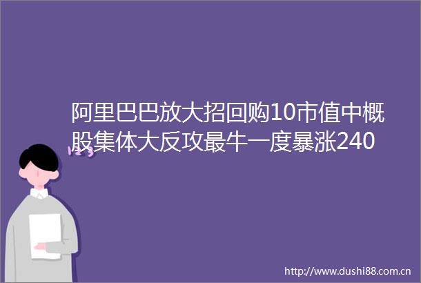 阿里巴巴放大招回购10市值中概股集体大反攻最牛一度暴涨240小米也官宣中概股回购潮开启
