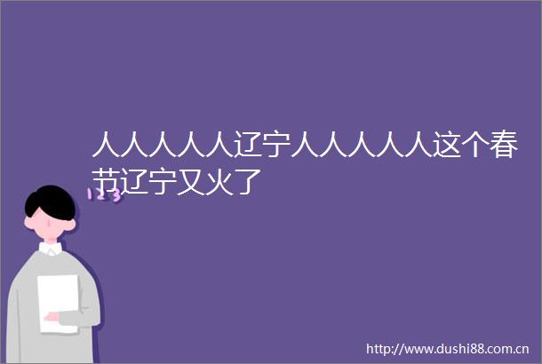 人人人人人辽宁人人人人人这个春节辽宁又火了