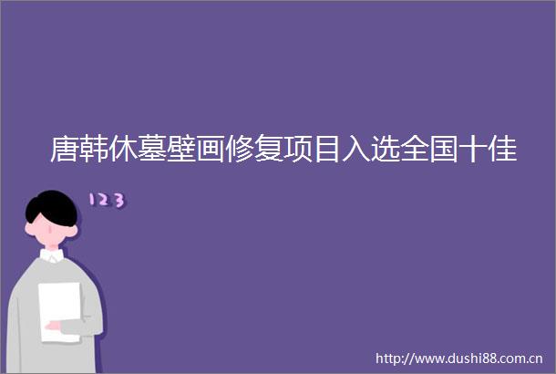 唐韩休墓壁画修复项目入选全国十佳