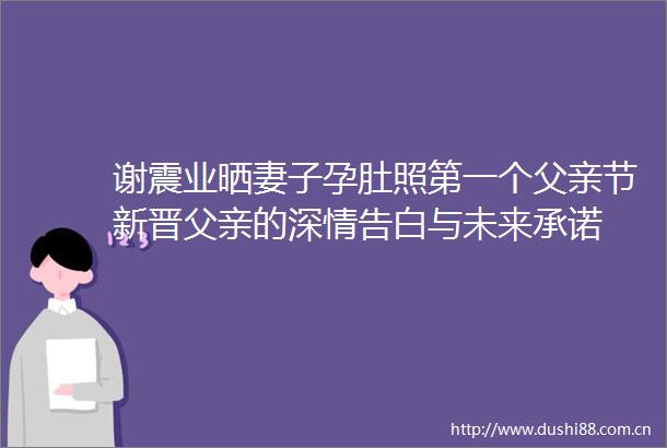 谢震业晒妻子孕肚照第一个父亲节新晋父亲的深情告白与未来承诺