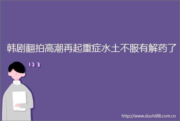 韩剧翻拍高潮再起重症水土不服有解药了
