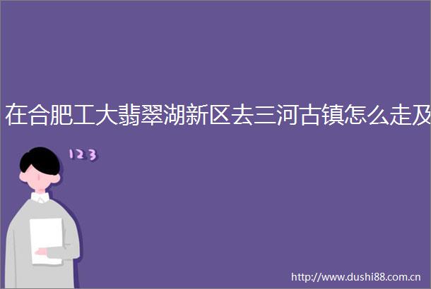 在合肥工大翡翠湖新区去三河古镇怎么走及