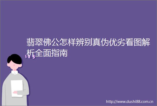 翡翠佛公怎样辨别真伪优劣看图解析全面指南
