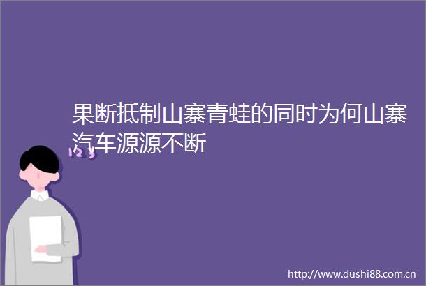 果断抵制山寨青蛙的同时为何山寨汽车源源不断