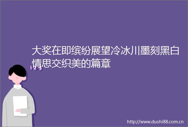 大奖在即缤纷展望冷冰川墨刻黑白情思交织美的篇章