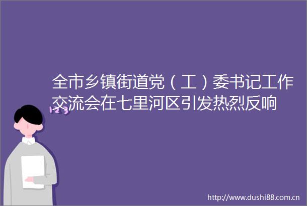 全市乡镇街道党（工）委书记工作交流会在七里河区引发热烈反响