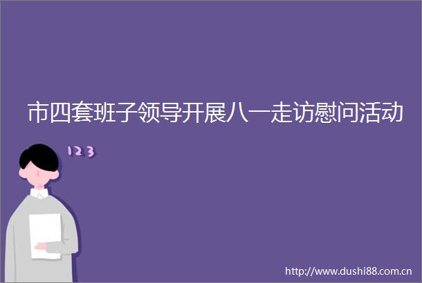市四套班子开展八一走访慰问活动