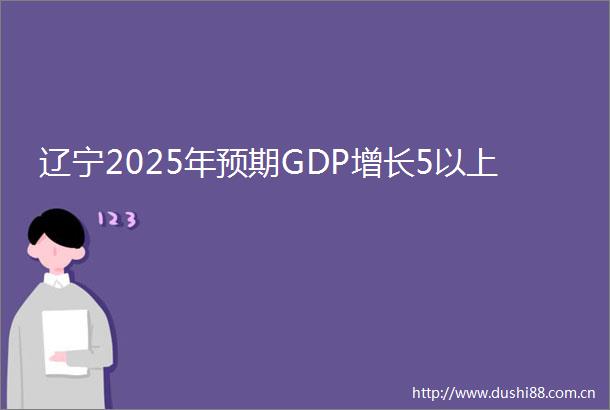 辽宁2025年预期GDP增长5以上