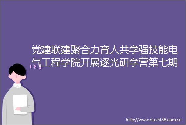 党建联建聚合力育人共学强技能电气工程学院开展逐光研学营第七期技能实践活动