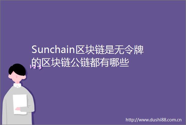 Sunchain区块链是无令牌的区块链公链都有哪些