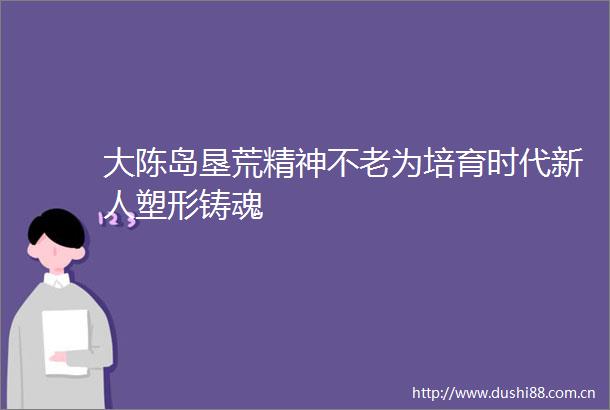 大陈岛垦荒精神不老为培育时代新人塑形铸魂
