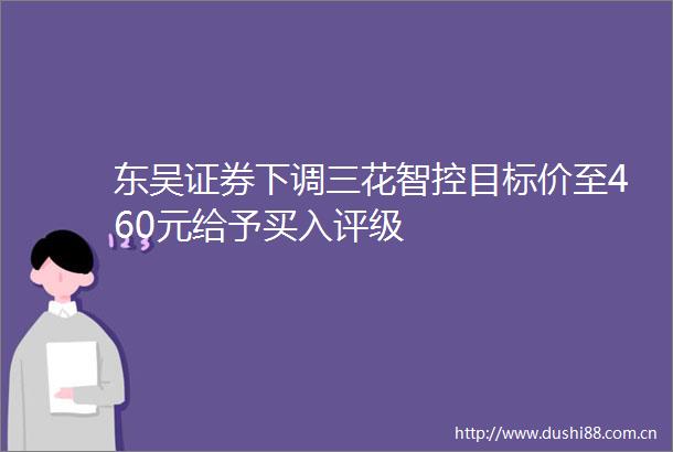 东吴证券下调三花智控目标价至460元给予买入评级